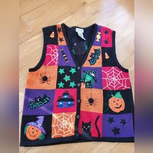 Vintage Halloween Sweater Vest